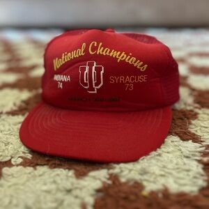 Vintage Indiana Hoosiers Trucker Hat Cap Adjustable NCAA 1987